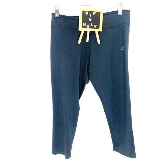 Adidas Climalite Cropped Leggings Charcoal Gray Size Small - Picture 1 of 11